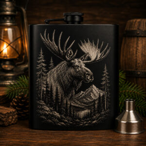 Flasque 8 oz – Orignal majestueux
