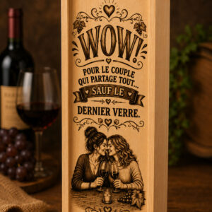 Boîte à vin en bois – Sauf le dernier verre