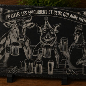 Ardoise gravée – Pour les épicuriens