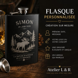 Flasque personnalisée– Création sur mesure