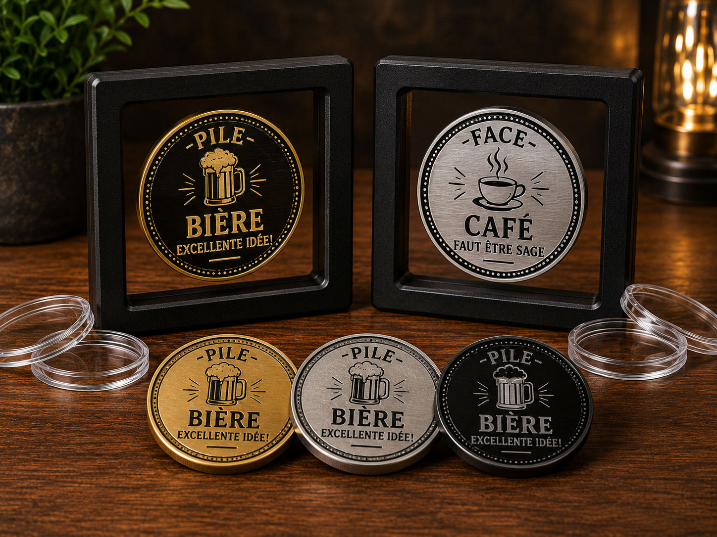 Câlin de poche de décision – Bière ou Café