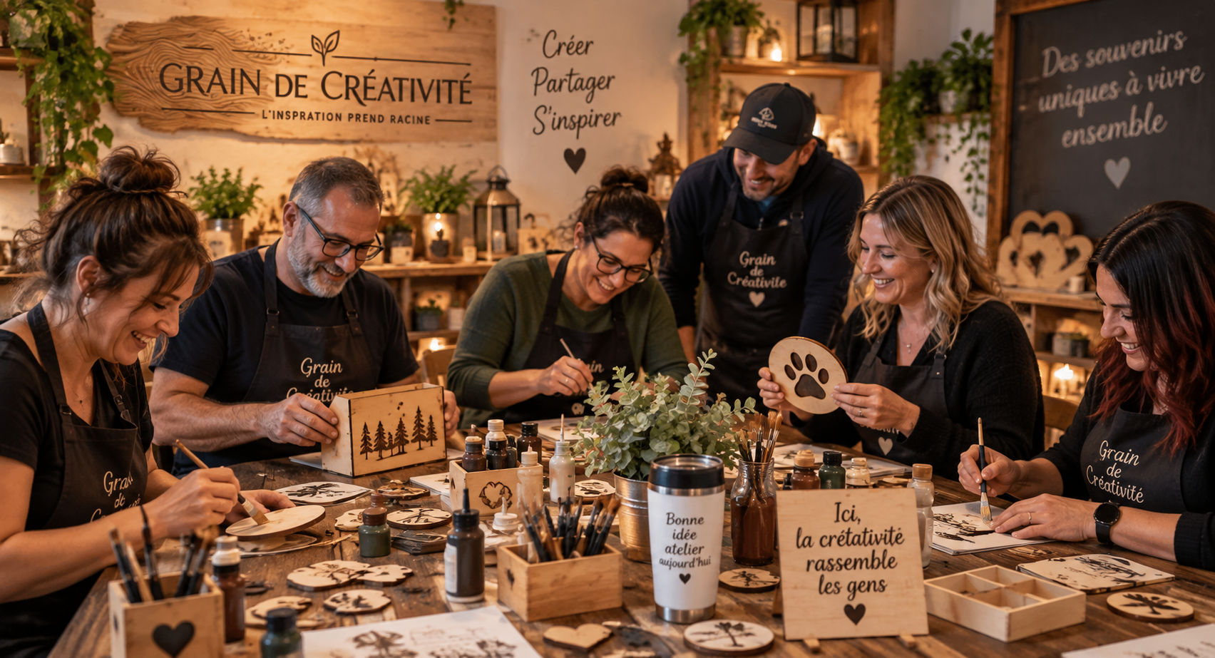 Atelier créatif de groupe Grain de Créativité en Mauricie